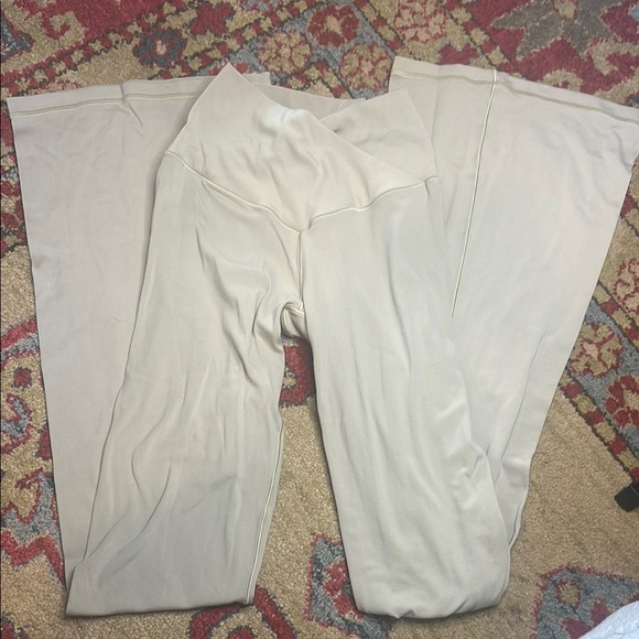 Aerie Khaki Crossover Flare Leggings - Picture 2 of 3